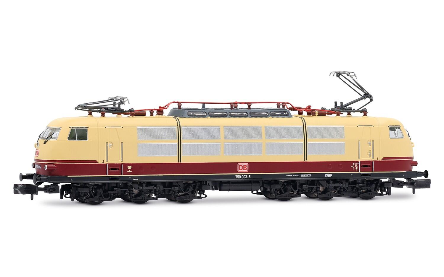 Arnold HN2698 N Elektrolokomotive 750 003 DB AG, langer Lokkasten, rot-beige