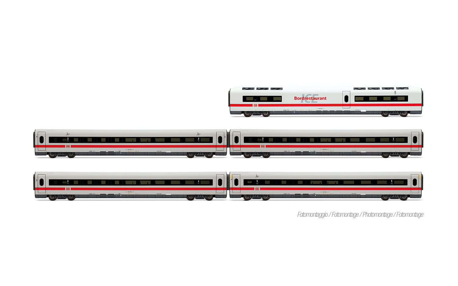 Lima Expert HL4684 H0 ICE 1 DB AG, Tz 155 „Rosenheim“, 5-tlg. Set Zwischenwagen (1 x Speisewagen + 3 x Wagen 2. Klasse + 1 x Wagen 1. Klasse), „Klimaschützer“