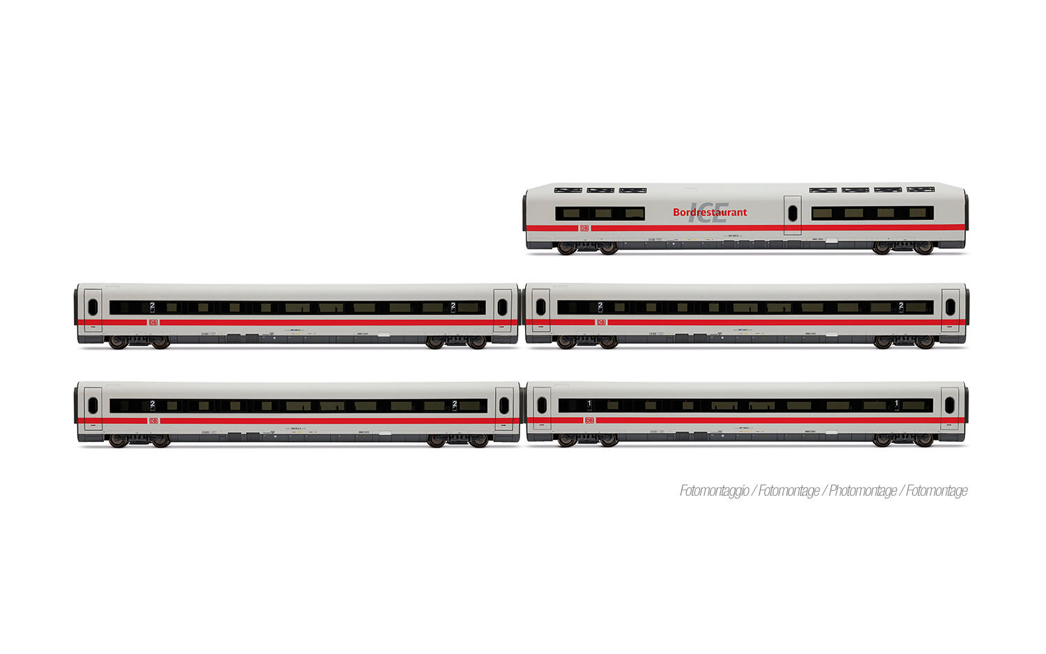 Lima Expert HL4686 H0 ICE1 DB AG, Tz 186 „Chur“, 5-tlg. Set Zwischenwagen (1 x Speisewagen + 3 x Wagen 2. Klasse + 1 x Wagen 1. Klasse), „Bock auf Graubünden“