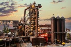 Faller 130026 H0 Hochofen mit Gießhalle