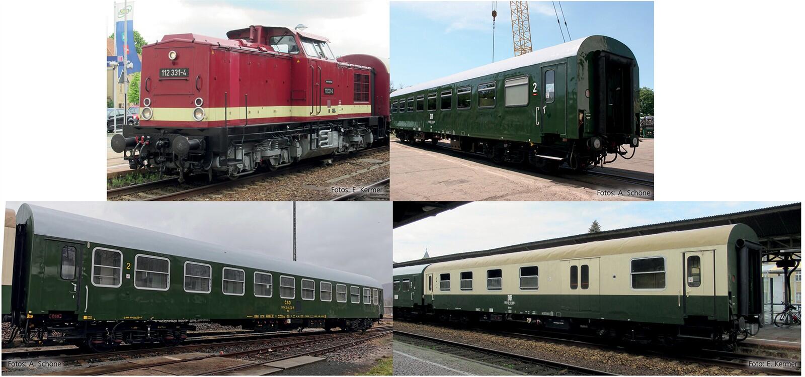 Tillig 01121 TT Reisezugwagenset „Museumszug der OSEF e.V.“