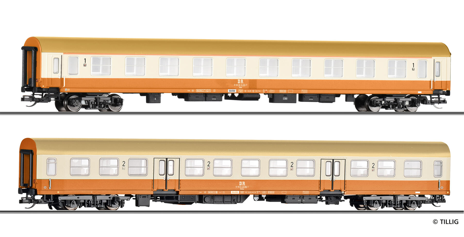Tillig 01123 TT Reisezugwagenset „Städteexpress“ der DR