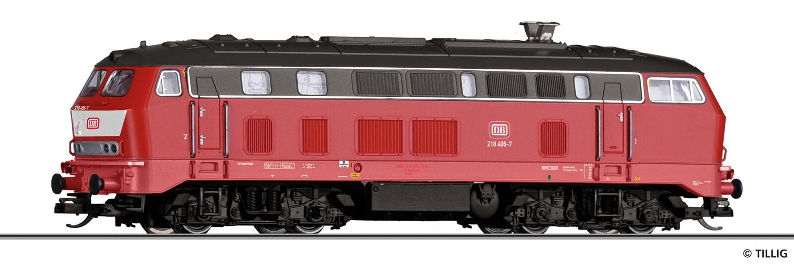 Tillig 04708 TT Diesellokomotive 218 406-7 der DB AG