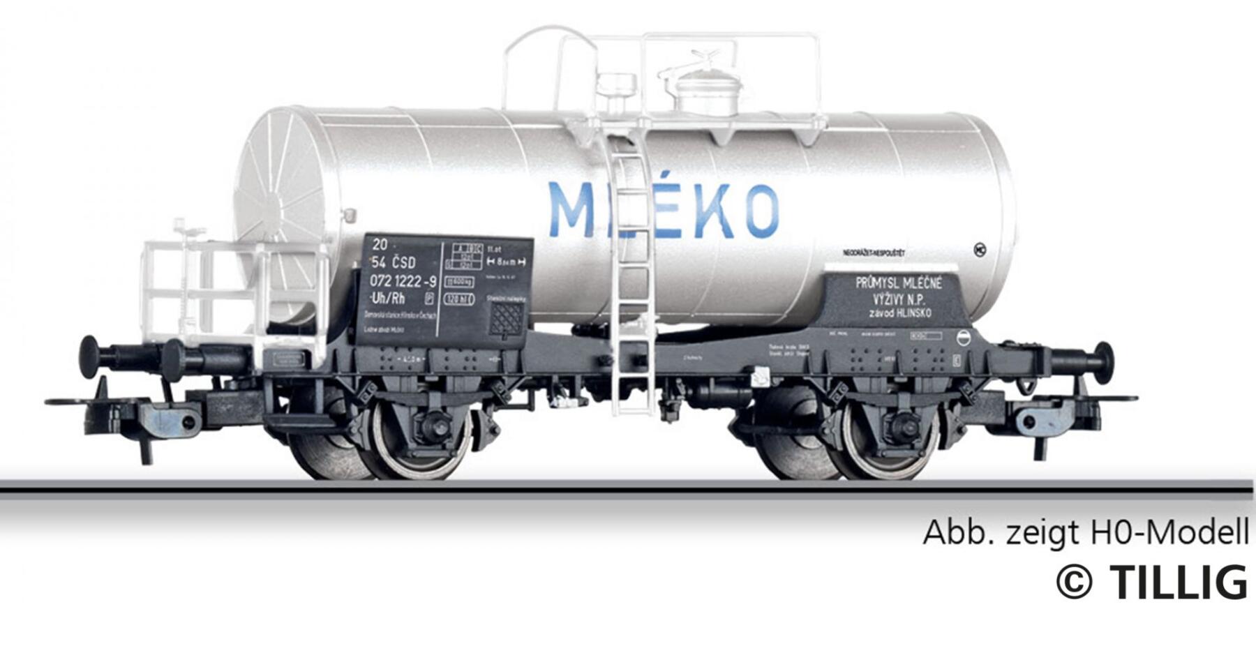 Tillig 95363 TT Kesselwagen Uh „Mleko“ der CSD