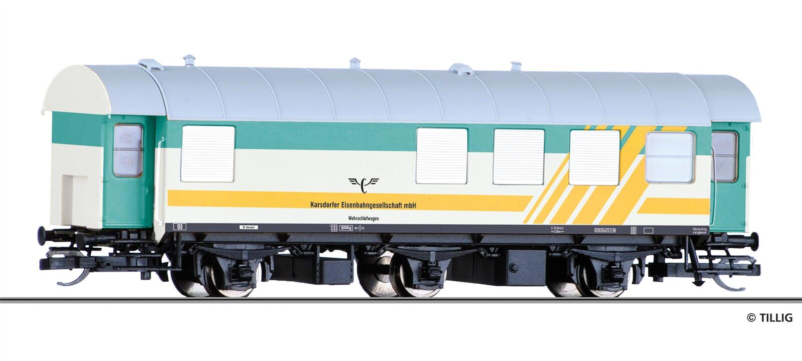 Tillig 95930 TT Wohnschlafwagen der Karsdorfer Eisenbahngesellschaft GmbH