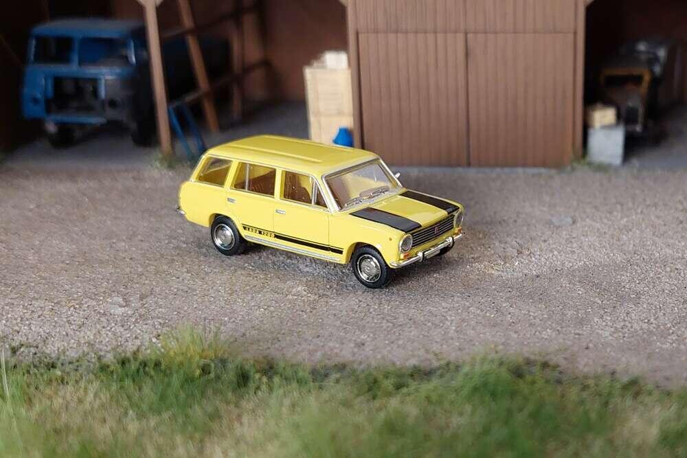 Modell-Car Zenker 03-408 Lada 1200 WAS 2102 Kombi, "DDR-Tuning" gelb