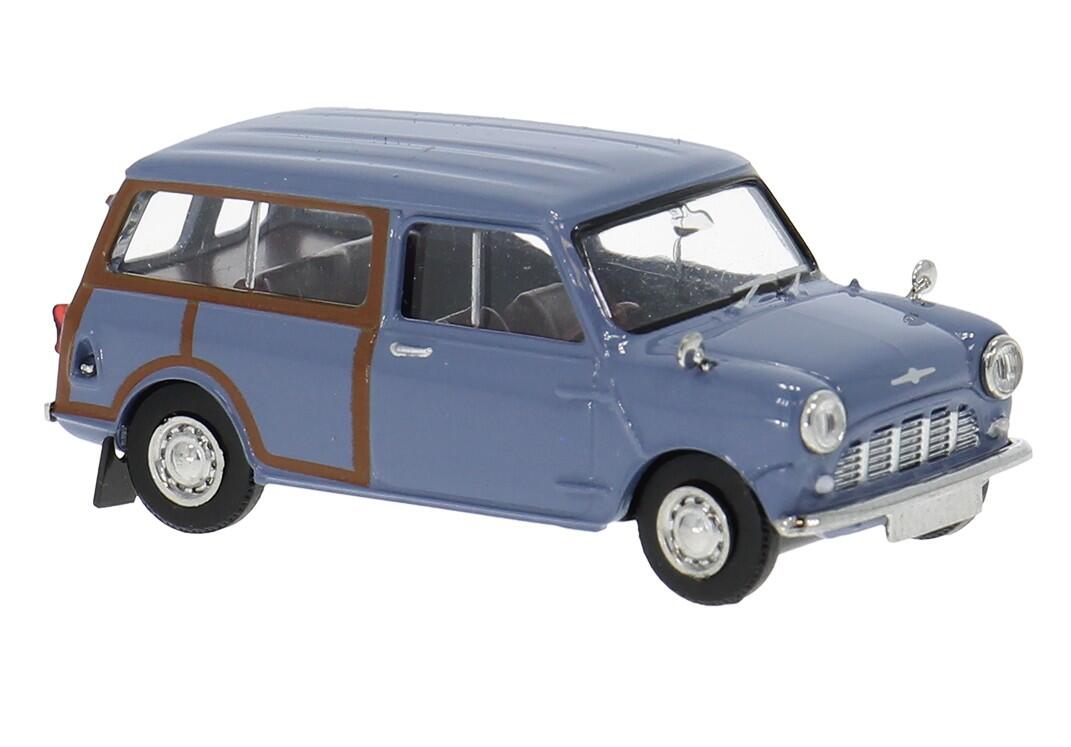 Brekina 15363 H0 Austin Mini Countryman "Woody", blau