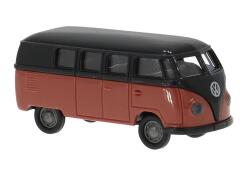 Brekina 31035 H0 VW T1a Kombi in schwarz/rot