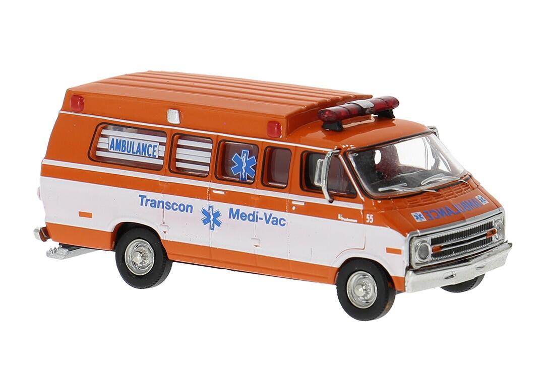 Brekina 18305 H0 Dodge Ambulance "Transcon"