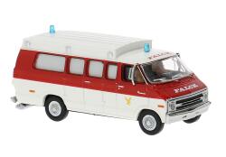 Brekina 18302 H0 Dodge Ambulance "Falck" (DK)