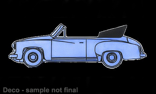Brekina 27052 H0 Wartburg 311 Cabrio in pastellblau