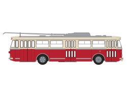 Brekina 61356 H0 Skoda Tr9 beige/rot