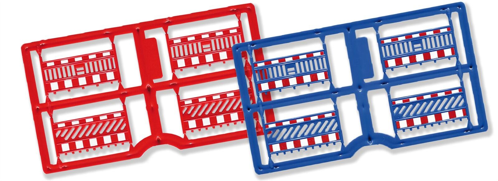 Busch 1109 H0 Schrankenzaun blaurot