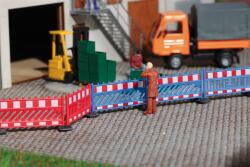 Busch 1109 H0 Schrankenzaun blaurot