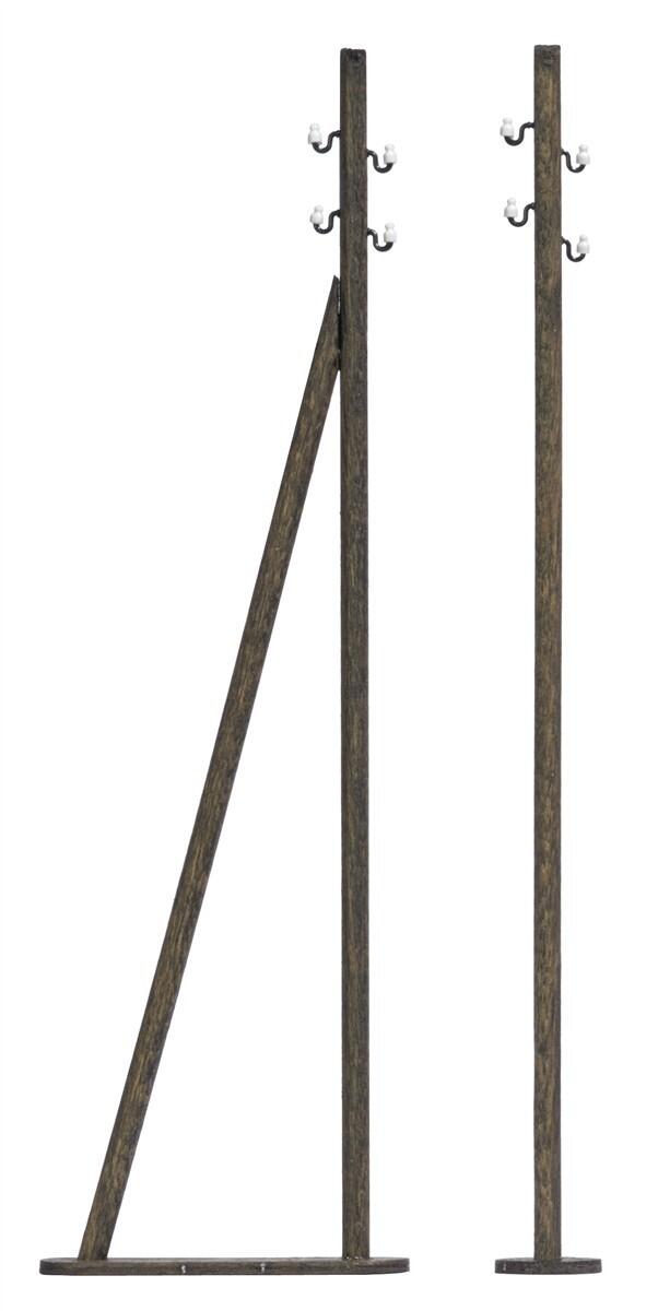 Busch 1753 H0 Freileitung 2 Holzmasten