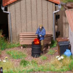 Busch 5434 H0 Feuertonne