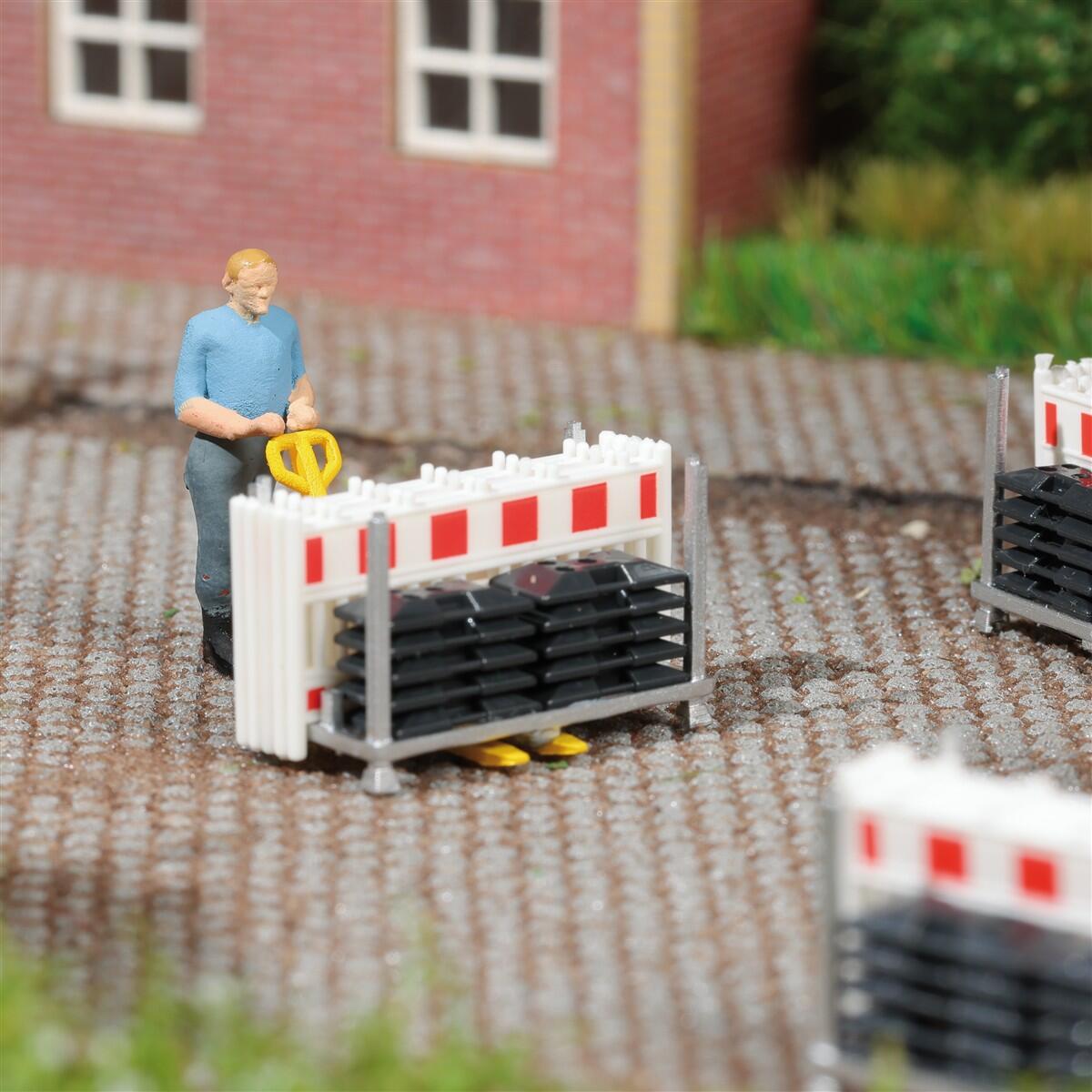 Busch 79897 H0 A-Set: Schrankenzaun-Transport