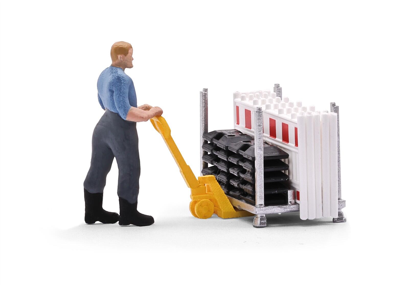 Busch 79897 H0 A-Set: Schrankenzaun-Transport