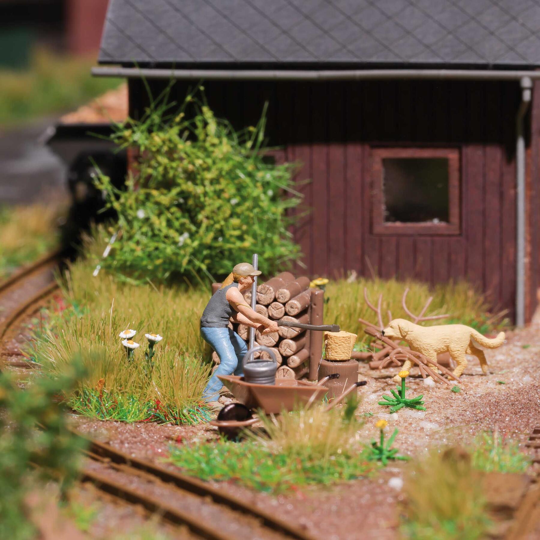 Busch 79884 H0 A-Set: Holz hacken