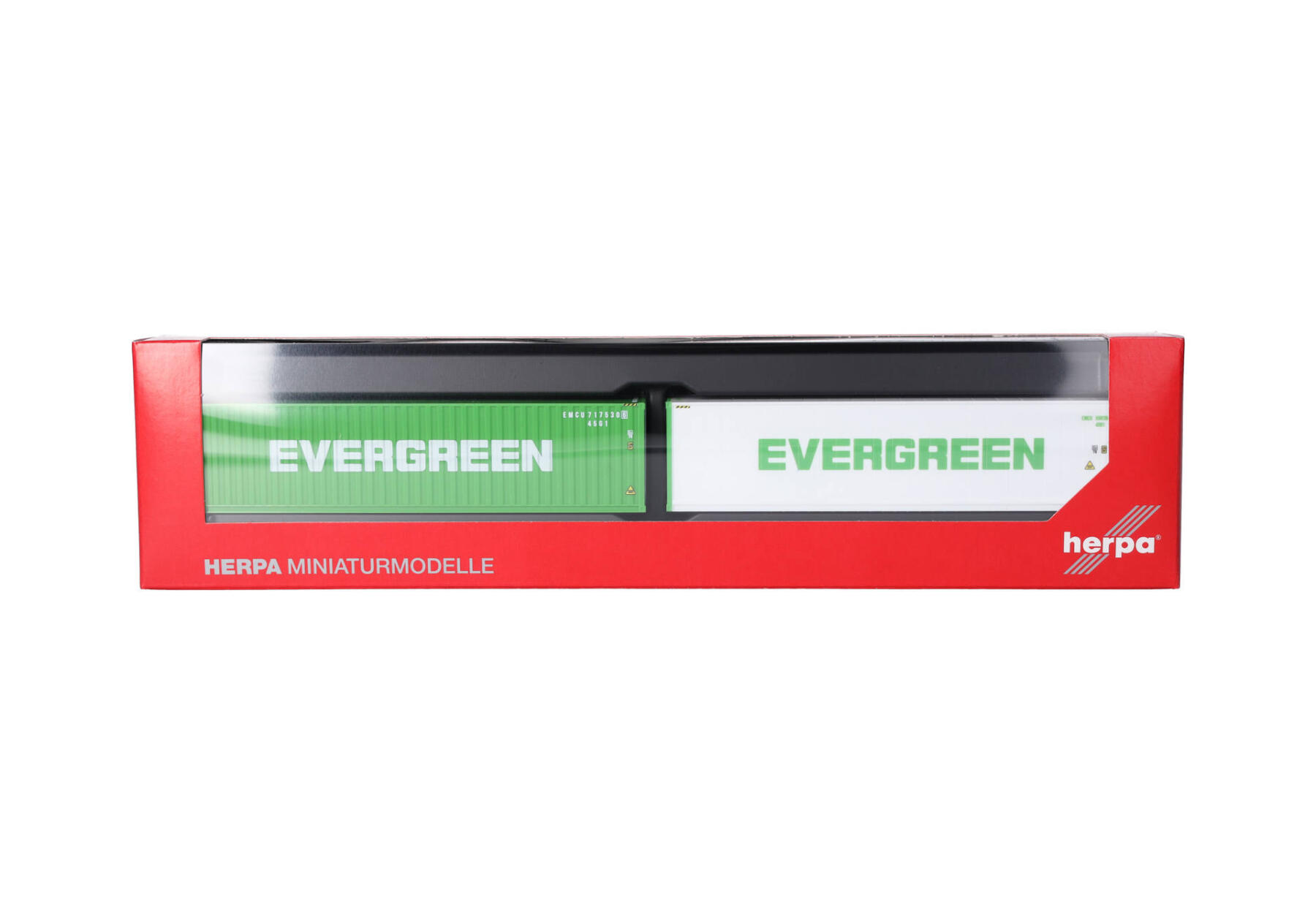 Herpa 076449-007 40ft Container Set "Evergreen"