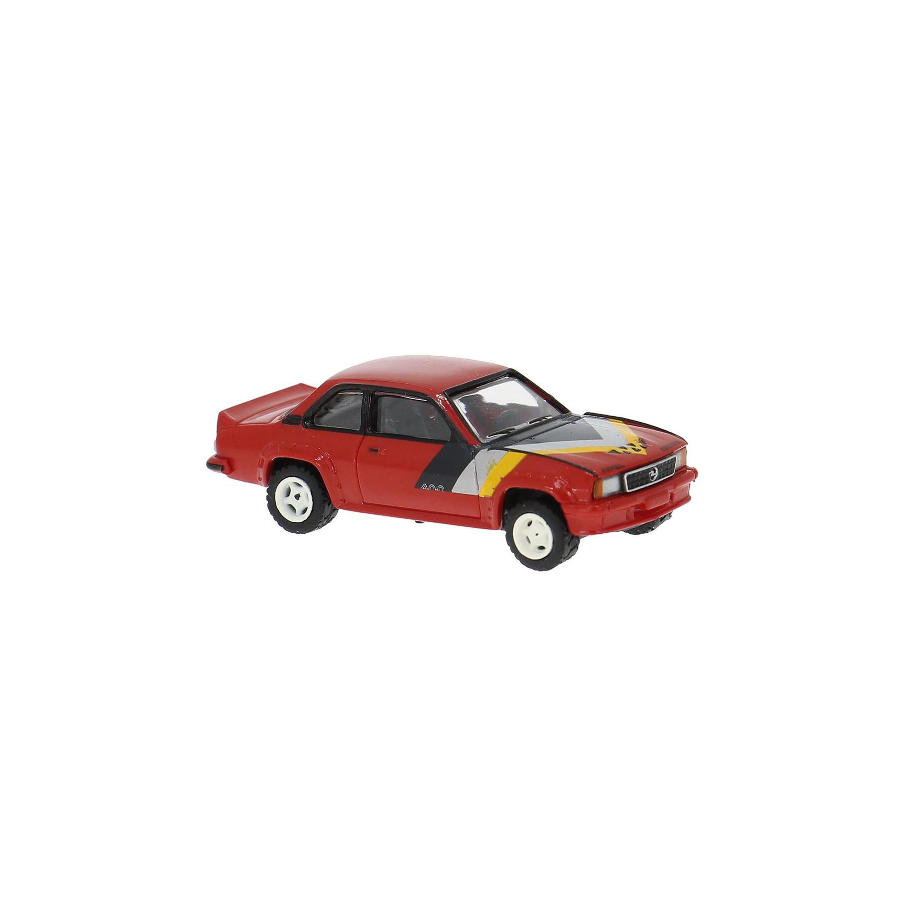 Brekina 20771 H0 Opel Ascona B i400 in rot, Dekor gelb/silber