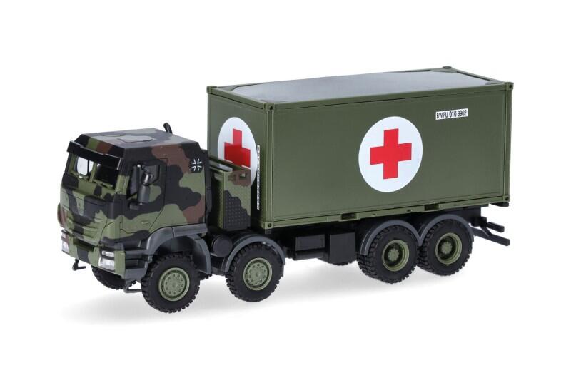 Herpa 747219-002 Iveco Trakker 8x8 LKW mit 20 ft. Container "Bundeswehr" 1:87