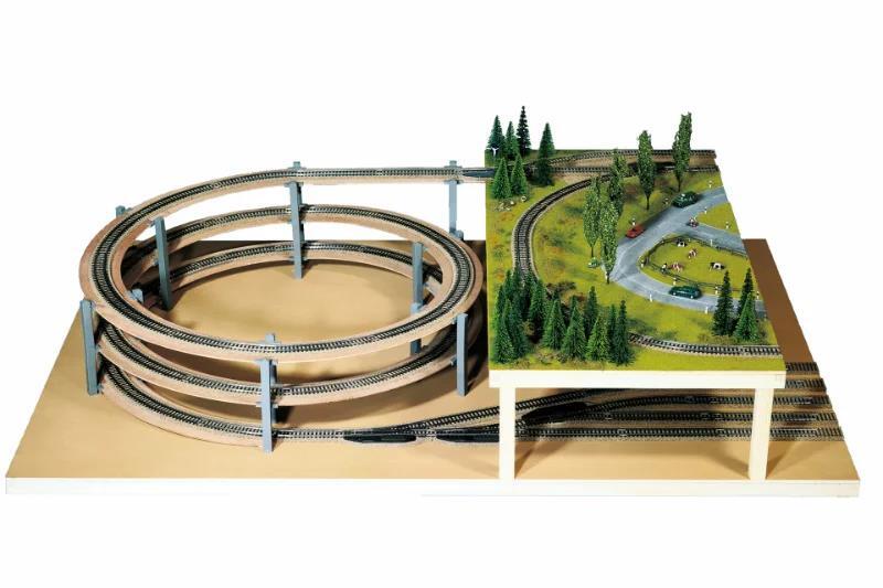 Noch 53005 Gleiswendel-Komplettbausatz, Grundkreis, Gleisradius 420/483 mm, 1- oder 2-gleisig