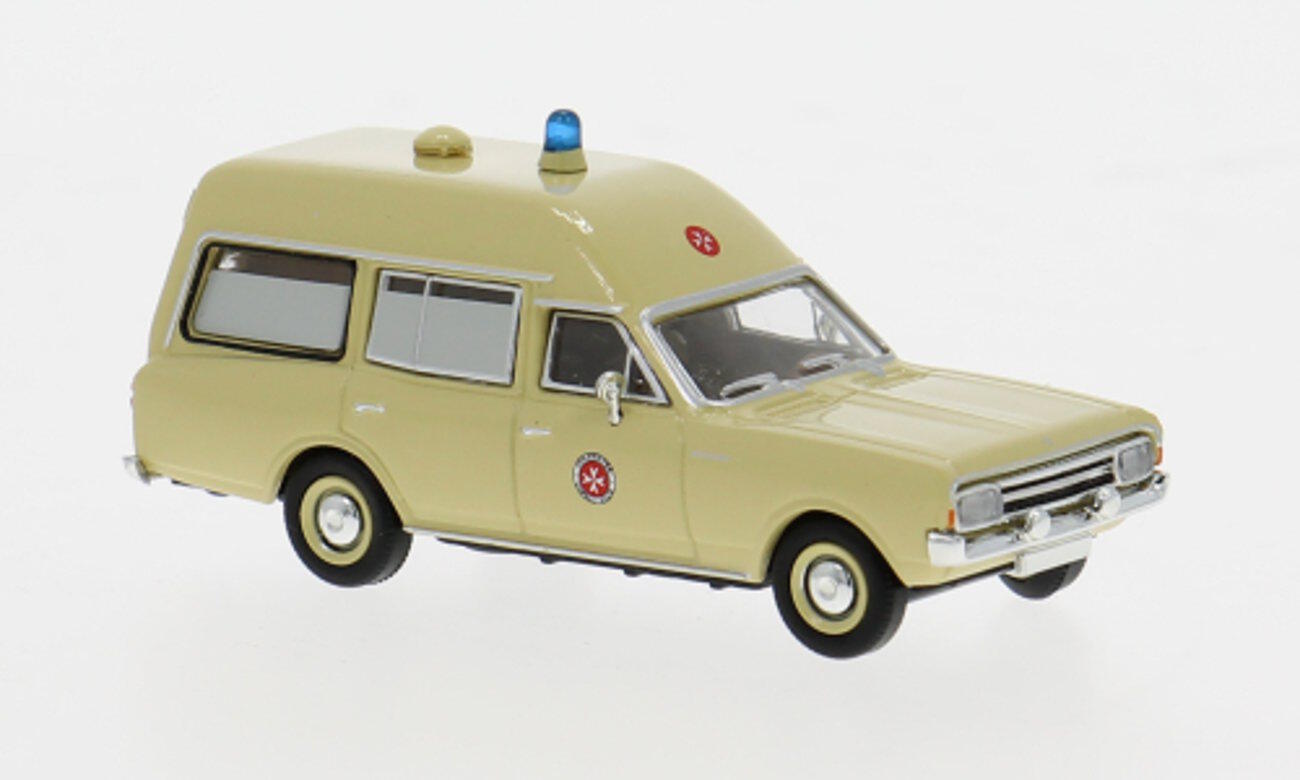 Brekina 20672 H0 Opel Rekord C KTW der Johanniter