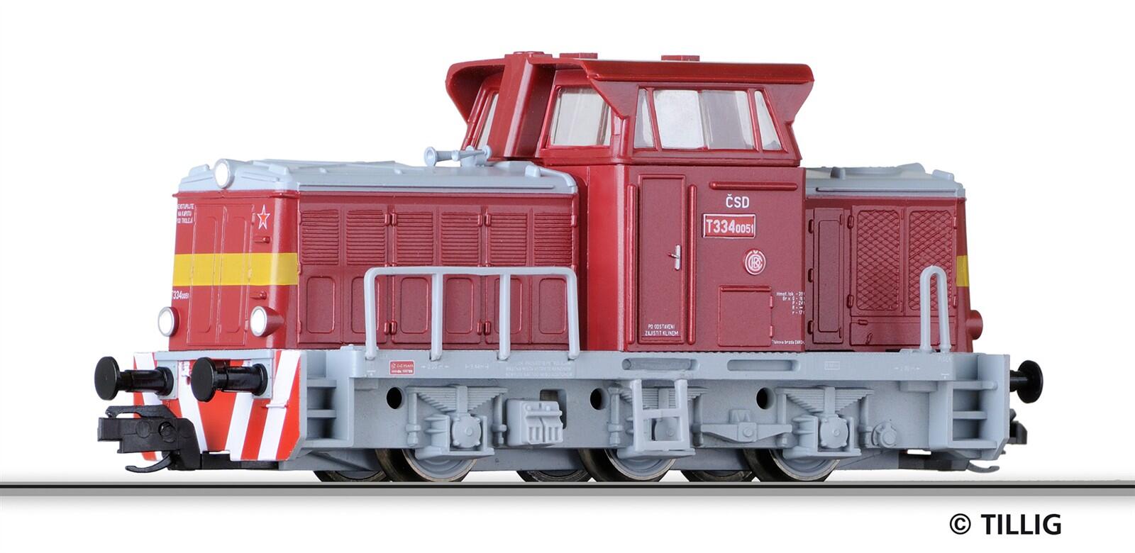 Tillig 502588 TT Diesellokomotive T334-051 der CSD, Ep.IV (ex. 04614)