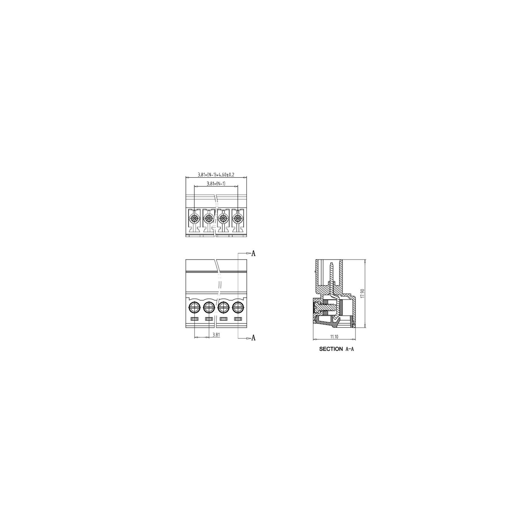 HNS381-03 - Steckverbinder 2-polig 0,08 - 1,5 mm²