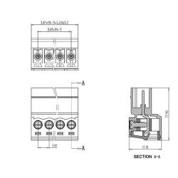 HNS381-03 - Steckverbinder 2-polig 0,08 - 1,5 mm²