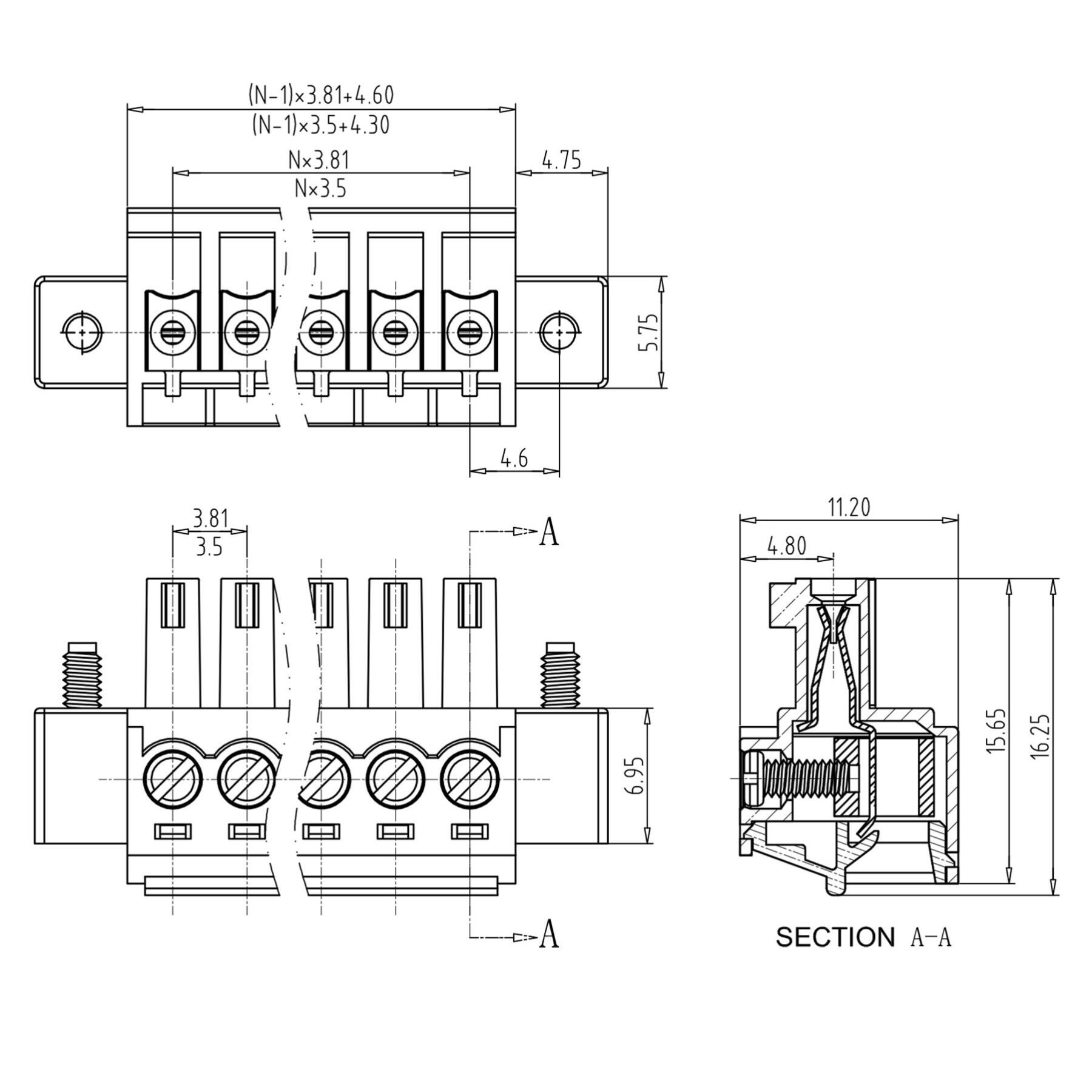 H381-02 - Steckverbinder 2-polig 0,08 - 1,5 mm²