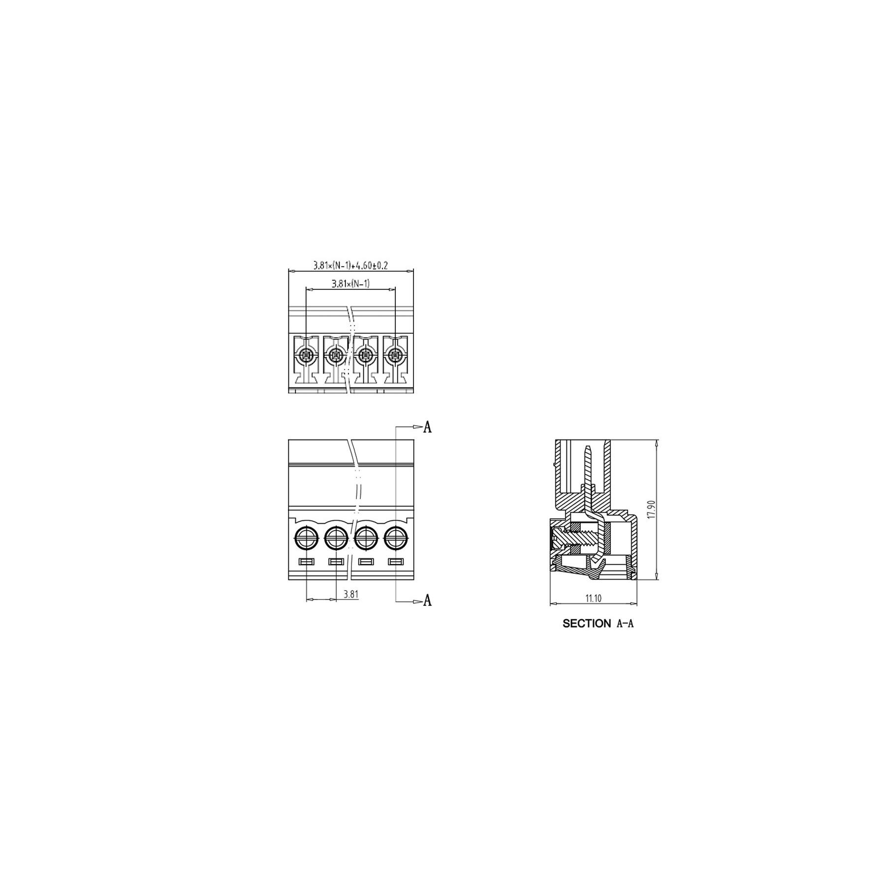 HNS381-04 - Steckverbinder 2-polig 0,08 - 1,5 mm²