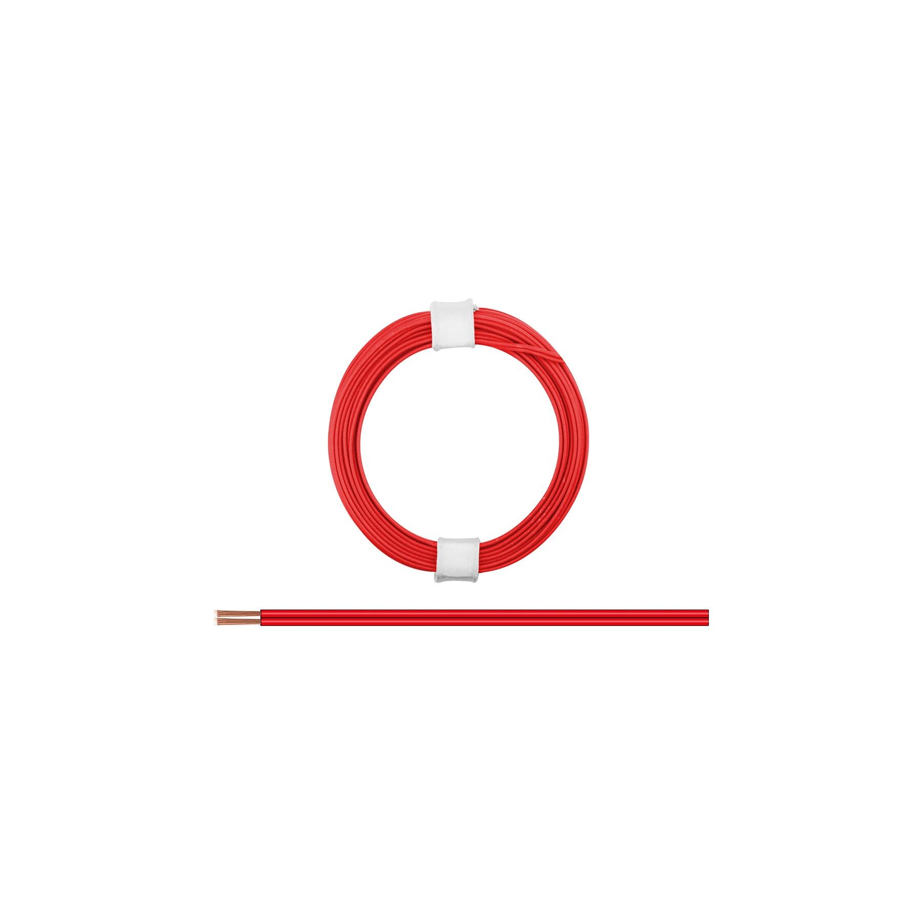 114-00 - Zwillingslitze 0,08 mm² / 5 m rot-rot