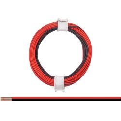 114-01 - Zwillingslitze 0,08 mm² / 5 m rot-schwarz