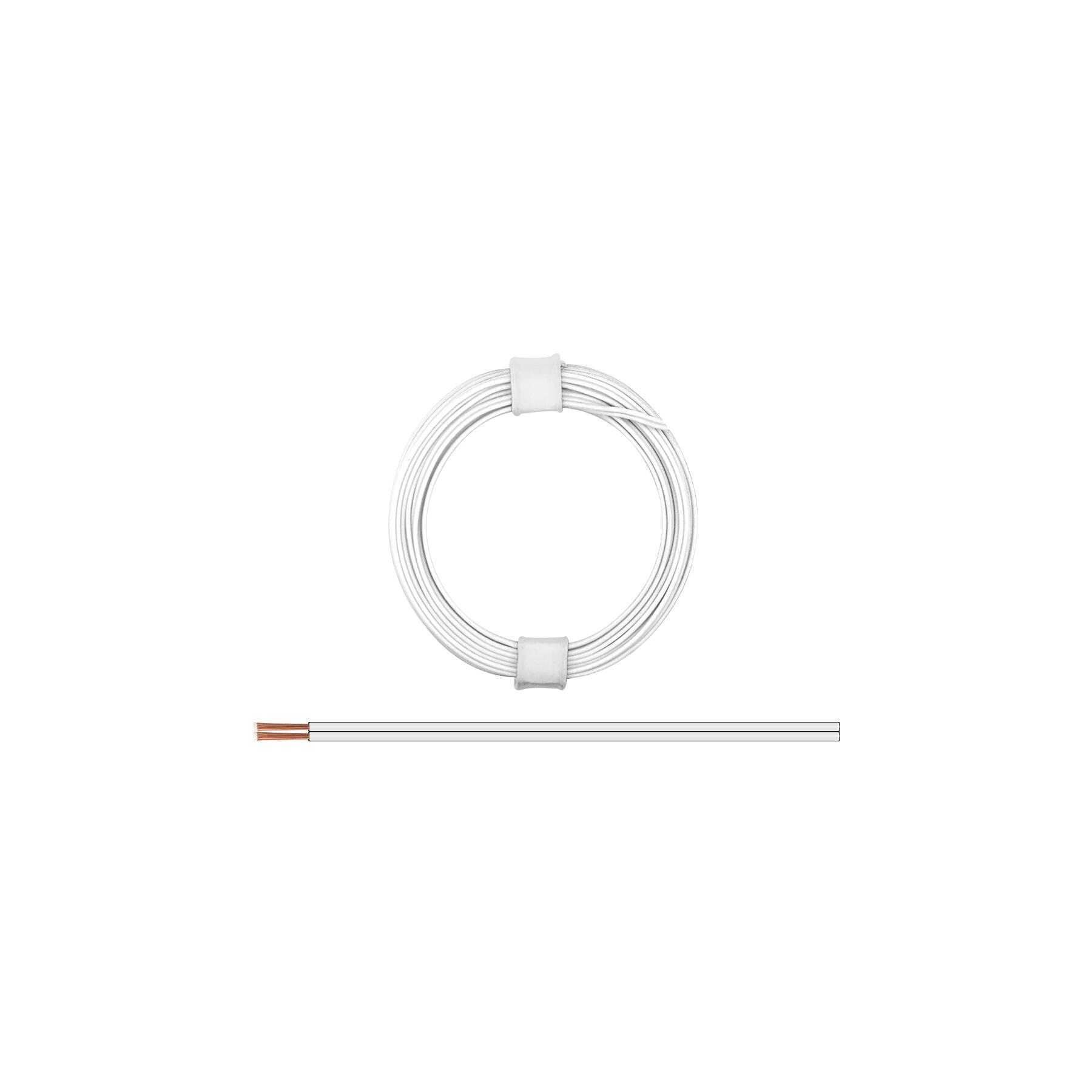 114-55 - Zwillingslitze 0,08 mm² / 5 m weiß-weiß