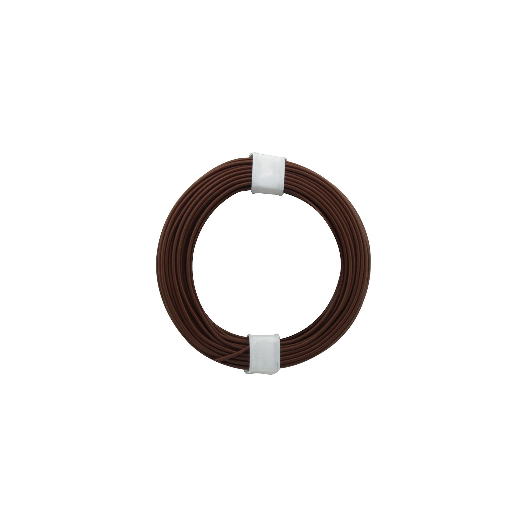 118-8-D - Kupferschalt Litze 0,14 mm² / 10 m / dunkelbraun
