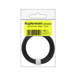 105-1SB - Kupferschalt Draht 0,5 mm / 10 m schwarz - in...