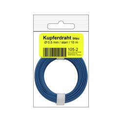 105-2SB - Kupferschalt Draht 0,5 mm / 10 m blau - in SB...