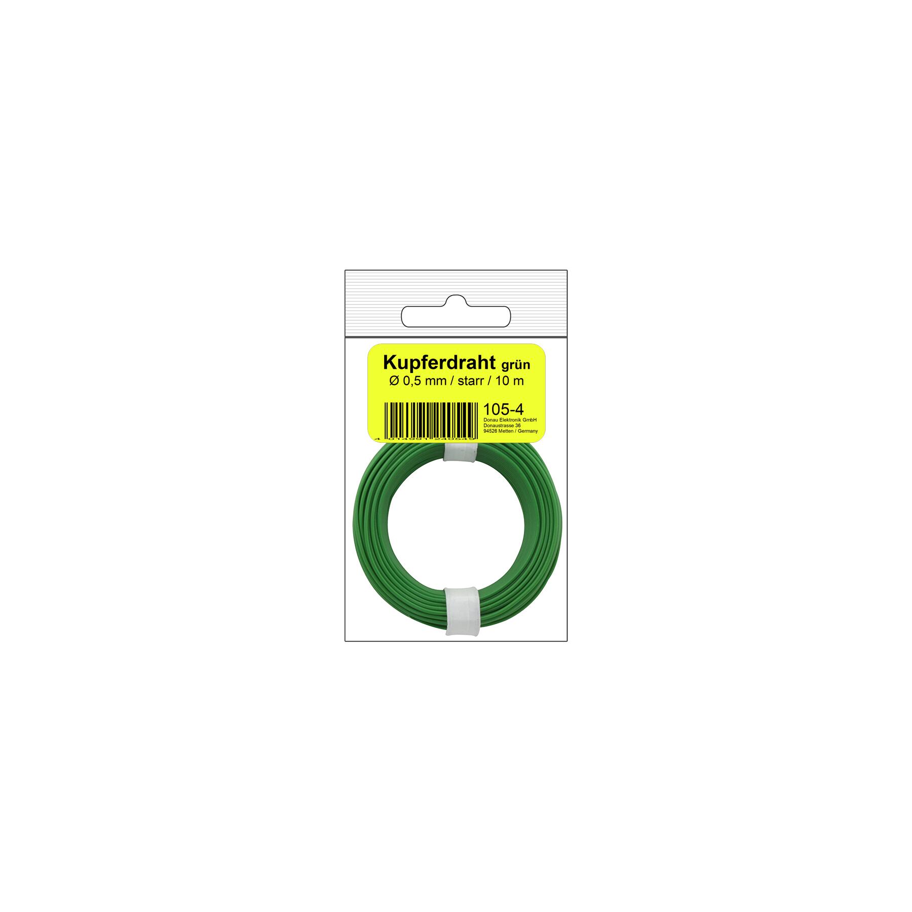 105-4SB - Kupferschalt Draht 0,5 mm / 10 m grün - in SB Beutel