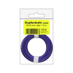 105-6SB - Kupferschalt Draht 0,5 mm / 10 m violett - in...