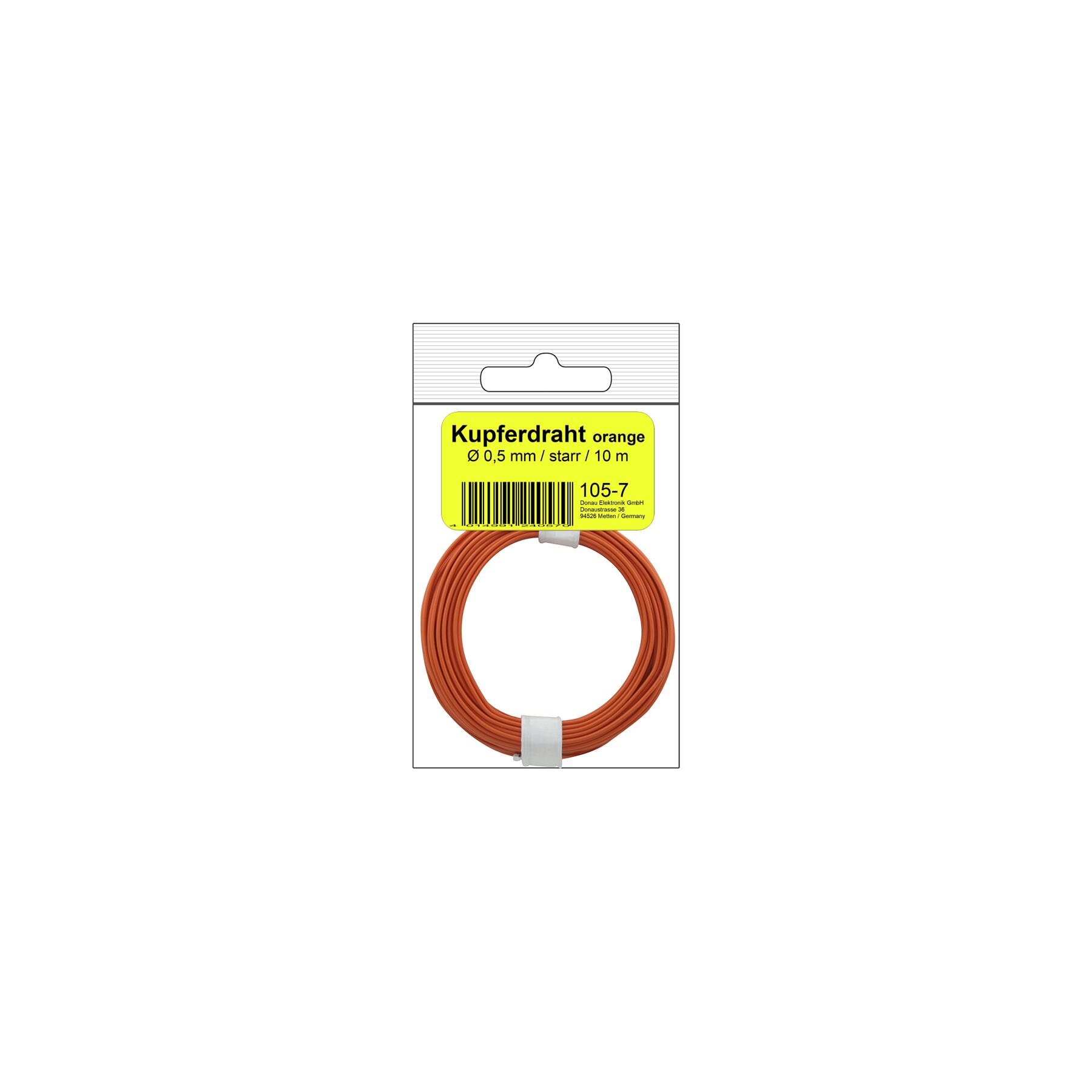 105-7SB - Kupferschalt Draht 0,5 mm / 10 m orange - in SB Beutel