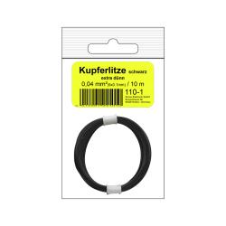 110-1SB - Kupferschalt Litze 0,04 mm² / 10 m schwarz...