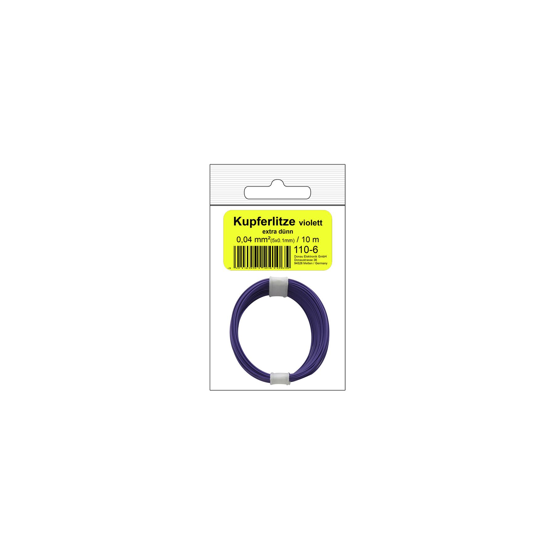 110-6SB - Kupferschalt Litze 0,04 mm² / 10 m violett - in SB Beutel