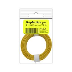 118-3SB - Kupferschalt Litze 0,14 mm² / 10 m / gelb...
