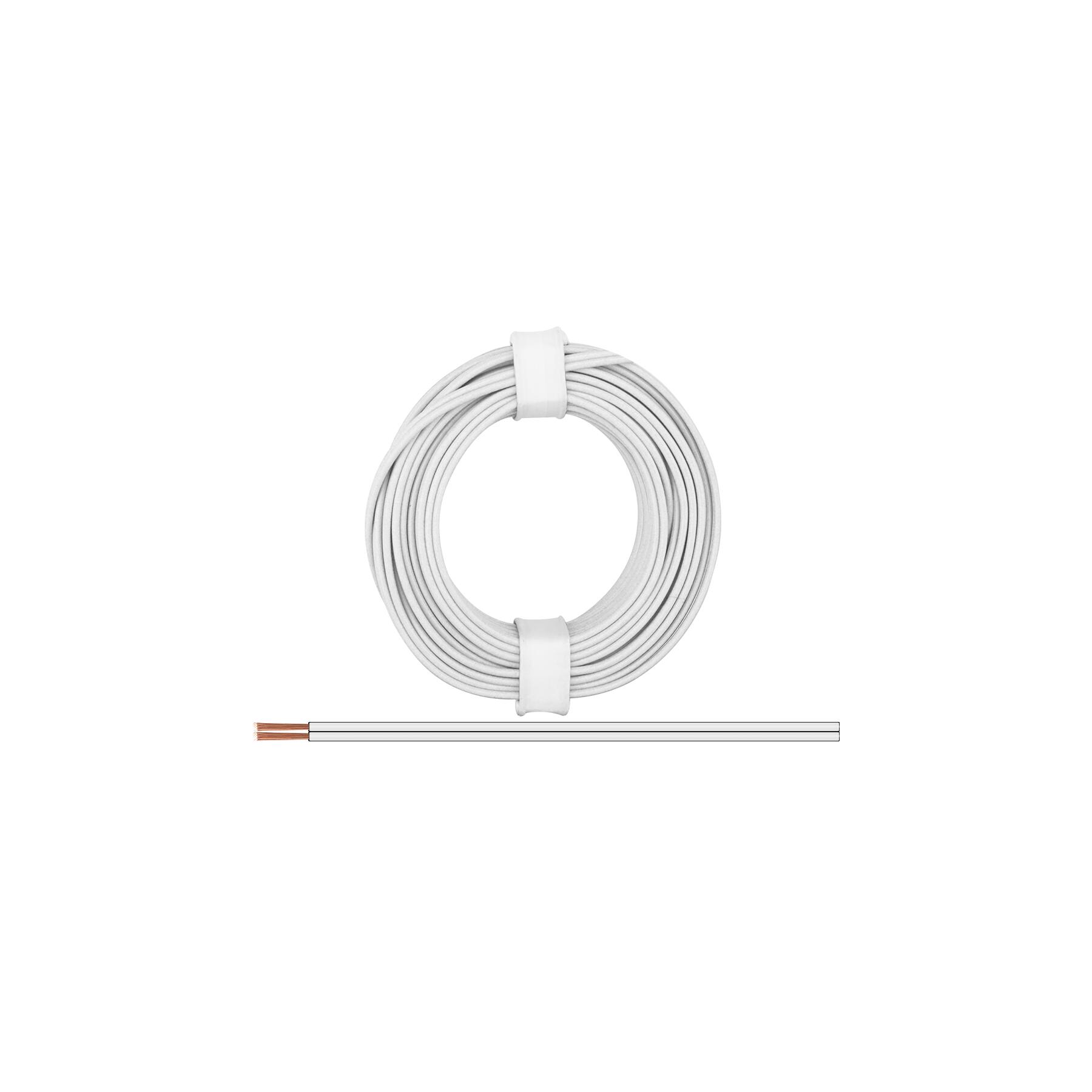 218-55 - Zwillingslitze 0,14 mm² / 5 m weiß-weiß
