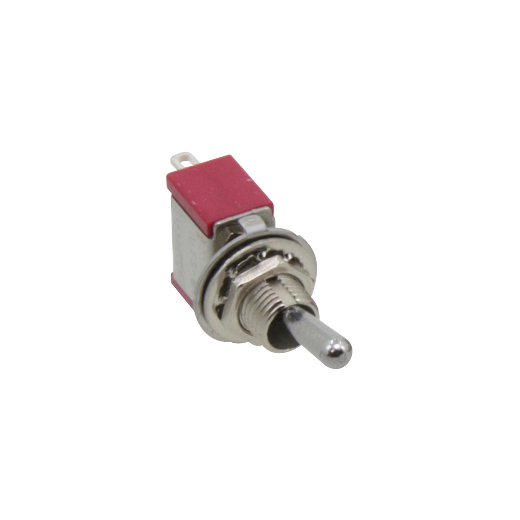 KS501E - Kippschalter 1-polig mit Mittelstellung, beidseitig tastend, (ON)-OFF-(ON)