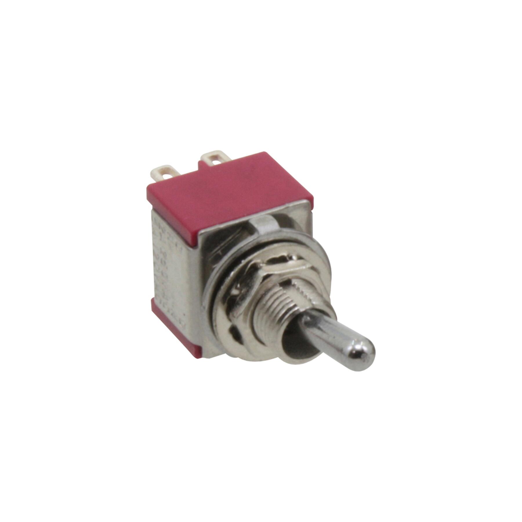 KS502C - Kippschalter 2-polig, mit Mittelstellung, beidseitig rastend, ON-OFF-ON