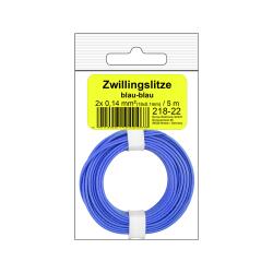 218-22SB - Zwillingslitze 0,14 mm² / 5 m blau-blau...