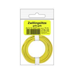 218-33SB - Zwillingslitze 0,14 mm² / 5 m gelb-gelb...